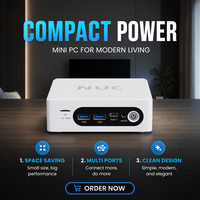 Mini PC de jeu ultra-compact 32 Go DDR5 WiFi 6 BT 5.2 USB4 HDMI avec prise AU US EU JP UK