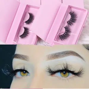 3D ผ้าไหมขนตา Self - กาวขนตาปลอม 3D Faux Mink Lash