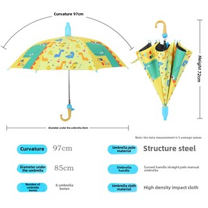 Parapluie de pluie semi-automatique imperméable pour enfants conception de dessin animé mignon pour la maternelle et bébé parapluie publicitaire en gros - Product Image 5
