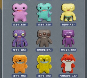 Fuggler chính thức dễ thương răng Quái Vật loạt PVC mù hộp figurine Keychain Mặt dây chuyền xấu xí hợp thời trang đồ chơi trang trí Chính Hãng - Product Image 5