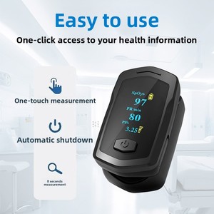 Oxymètre de pouls à clipser sur le doigt avec mesure de <span class=keywords><strong>la</strong></span> fréquence cardiaque et moniteur de <span class=keywords><strong>saturation</strong></span> en oxygène du sang, alimenté par batterie au lithium - Product Image 3