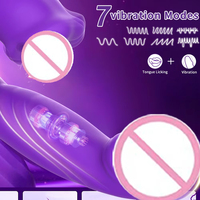 Dropshipping 3-in-1 Realistischer Zungen-Vibrator für Klitoris-Stimulation und G-Punkt-Orgasmus Dildo für Frauen