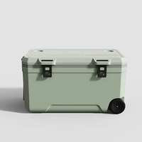 Igloo 120L Grande glacière avec boîte isolée de style moderne à roues pour pique-nique de pêche en plein air