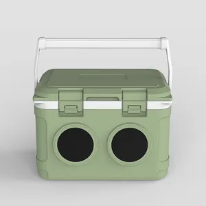 Fashion Camping Speaker Coolers Ice Box 13L 14L 21L 52L Portable Drinking Cooler Box With Speakers