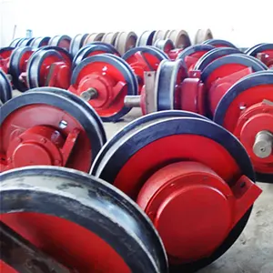 KCICRANES China fábrica de guindastes fabricante de rodas de trilho de guindaste personalizado com rodas de aço forjado e fundido