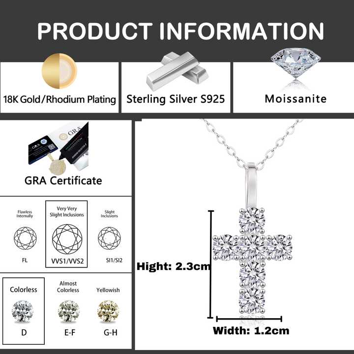 V3 Jewelry® 925 Sterling Silver with Moissanite Two Stone Pendant