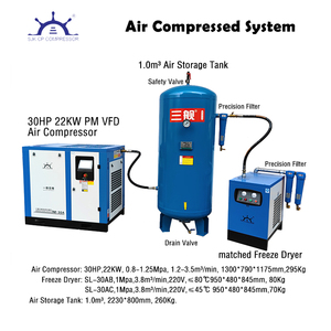 Nhà Máy Tùy Chỉnh Kết Hợp Gói Công Nghiệp Vít Máy Nén Khí Không Khí Lưu Trữ Không Khí Tank Máy Sấy Không Khí Phù Hợp Với - Product Image 4