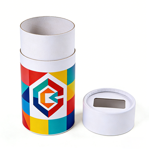 Custom Cylinder <b>Paper</b> <b>Box</b> With Clear Display Window Round Cardboard Tube For Gift Cosmetic Packaging - Product Image 1