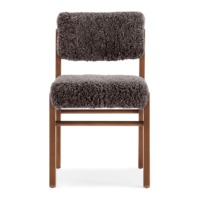 Chaises sans accoudoirs en velours de laine d'agneau avec cadre en bois de luxe 2025, chaise de salle à manger pour restaurant et hôtel, chaise moderne simple en métal doré