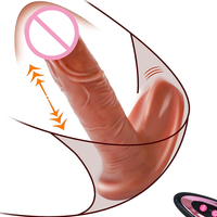 Vibrateur Dildo Télécommandé en Silicone Souple pour Femme avec Fonction Chauffante, Étanche et Télescopique - Modèle DDT-37