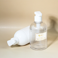 Nouvelle mode, flacon pompe en plastique vide personnalisé de 300 ml, 400 ml, 500 ml, crème pour les mains blanche, lotion pour le corps, shampoing, revitalisant