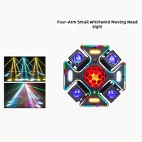 Nouvelle Lumière de Scène LED Animée Pleine Couleur à Quatre Bras, Effet Boule Magique, Laser Nid d'Abeille, Stroboscope, Lumière à Effet Mini-Tornade pour KTV et Disco