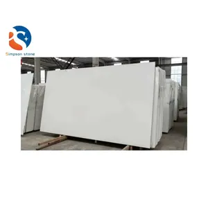 Simpson quartz stone slabs manufactures in China white artificial calacatta quartz stone
