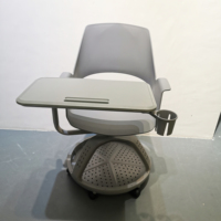 Chaise pivotante de salle de classe pour les étudiants, meuble de dossier, avec roulettes, idéal pour les étudiants