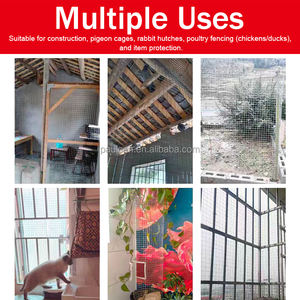 Kain perangkat keras logam <span class=keywords><strong>1</strong></span>/<span class=keywords><strong>2</strong></span> inci gulungan jala kawat las galvanis berlapis PVC vinil hitam untuk pagar kawat besi pagar kandang burung - Product Image 4