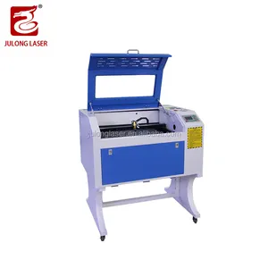 Máquina de corte a laser 600*400mm com sistema ruida k6040 para couro e papel de tecido