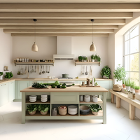 Armoire de rangement de cuisine en MDF de style classique Xichu pour appartement