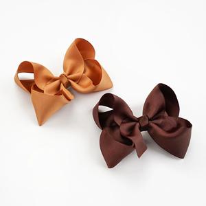 Aksesoris rambut anak-anak grosir pita rambut butik Grosgrain 10x7cm dengan klip - Product Image 3