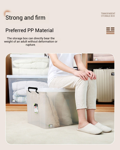 대형 플라스틱 쌓을 수 있는 투명 수납함 (가정용) - Product Image 5