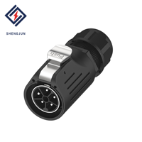 Connecteur d'alimentation circulaire étanche à bride mâle-femelle LP28 IP68 480V 3/5 broches 16A 32A Prise aviation