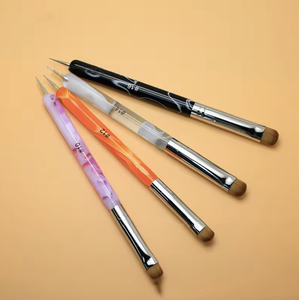 Pinceau à ongles en acrylique imprimable avec logo, manche en nylon, poils ovales, outil de nettoyage et de peinture pour manucure française - Product Image 1