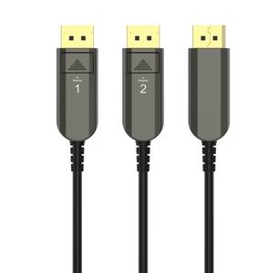 Cable de alta velocidad 8K 60HZ 4K 140HZ DP AOC macho a macho 32Gbps fibra óptica DP1.4 puerto de pantalla 10m <span class=keywords><strong>15M</strong></span> 20M 30m 40M 50m 60m 70m 100M - Product Image 1