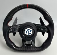 Volant de voiture en fibre de carbone pour Audi A1 A3 A4 A5 A6 B8 B8.5 B9 C6 S3 S4 S5 S6 S7 RS3 RS4 RS5 RS6 RS7 S8