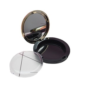 Highlighter Powder Compact <b>Empty</b> Case With Mirror And Puff Divider Double Layered For DIY Blush Bronzer Makeup Storage - Product Image 3