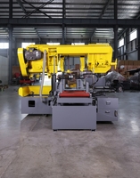 Scie à ruban horizontale CNC entièrement automatique pour métaux, machine de découpe hydraulique pour barres d'acier et profilés en aluminium