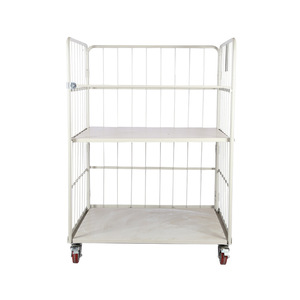 Nhiệm vụ trung bình 1200*1000*1700 <span class=keywords><strong>3</strong></span> bên CuộN lồng Xe đẩy h1680 mạ kẽm lưu trữ container - Product Image 1