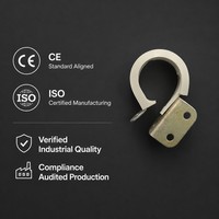 Pince en P personnalisable usinée CNC avec coussinets en caoutchouc et bride métallique renforcée pour environnements industriels à haute vibration