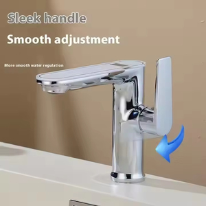 Feidu hiện đại thông minh hiển thị kỹ thuật số đồng gốm van lõi đơn lỗ phòng tắm lưu vực Vòi Nước Cảm ứng nóng/lạnh tính năng nước - Product Image 3