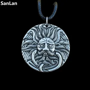 Collier pendentif en tungstène Bel <span class=keywords><strong>Celt</strong></span>, dieu irlandais du feu et du soleil, amulette familiale classique, symbole talisman, collier ras du cou SanLan, 1 pièce - Product Image 5