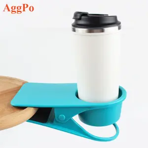 Hot Selling Nieuwe Plastic Drink Tafel Bekerhouder Clip, home Office Plastic Drink Beker Houder Clip Desk Bekerhouder