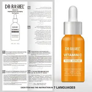 DR.RASHEL Sérum éclaircissant anti-âge raffermissant et blanchissant à la vitamine C pour le visage Produits de soins de la peau liquides Acide hyaluronique féminin