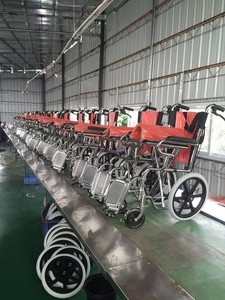 Foshan terapia de rehabilitación China suministros propiedades silla de ruedas dimensión plegable portátil respaldo silla de ruedas - Product Image 3