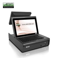 Système de caisse enregistreuse de bureau ABS intégré avec clavier programmable 78 touches, ensemble complet avec scanner, modèle POS ABS 1900 J 1900 CPU Windows