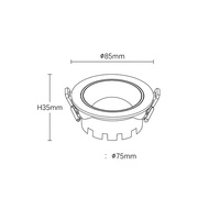 Mini spot encastré en aluminium pour intérieur, éclairage de plafond anti-éblouissement 8W AC220V (10%) pour salon et bureau à domicile, spot LED