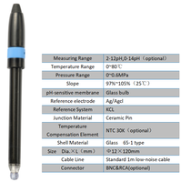 Électrode de pH rechargeable en verre triple-composée ; Sonde de pH combinée pour usage en laboratoire ; Capteur d'électrode de pH en verre
