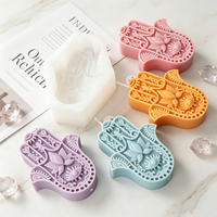 Moule en silicone pour bougie et savon, motifs Main de Fatma, Lotus, Œil protecteur, pour moulage, décoration spirituelle bohème pour la maison