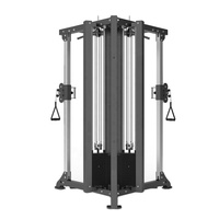 VIGFIT Machine de crossover à câbles, Système à double poulie commercial, Appareil d'entraînement fonctionnel pour salle de sport, Équipement de fitness, Station de crossover multifonctionnelle