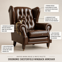 Fabrikherstellung Großhandel Luxus Chesterfield Sessel Antikes Zigarrensofa für Lounge-Möbel Clubsessel