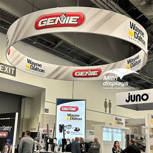 Triển lãm Vòng hiển thị nhôm vải treo dấu hiệu thương mại hiển thị biểu ngữ Trần Tròn Treo biểu ngữ - Product Image 2