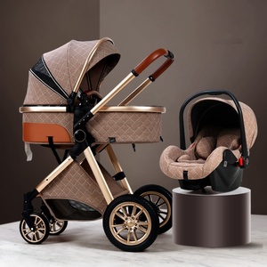 Di alta qualità 3 In 1 <span class=keywords><strong>passeggino</strong></span> per bambini di lusso con paesaggio alto bambino <span class=keywords><strong>culla</strong></span> per bambino marsupio Kinderwagen <span class=keywords><strong>passeggino</strong></span> - Product Image 2