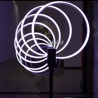 Led Rotation Cinétique Instruction RGB Pixel Circle Ring Light 360 Rotation Rotation Creative Led Stage Light Artnet DMX Control