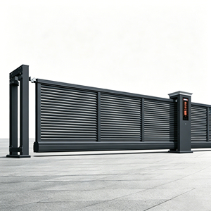 Portails de sécurité en alliage d'aluminium de conception moderne, prix d'usine, <span class=keywords><strong>portail</strong></span> <span class=keywords><strong>coulissant</strong></span> automatique à cantilever pour extérieur de maison - Product Image 1