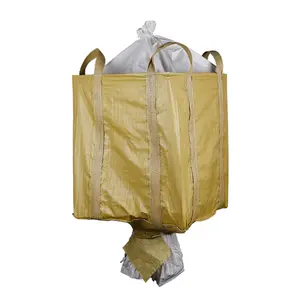 Sacs Jumbo en vrac Sacs de 1 tonne pour l'ensilage et l'agriculture FIBC Sacs de 15 gallons en PP pour le fardage Sac gonflable pour l'exploitation minière et l'ensachage Lylon de grande taille avec bec