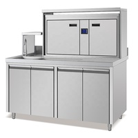 Machine à glaçons en acier inoxydable 40 kg/24h avec distributeur d'eau intégré pour blocs de glace