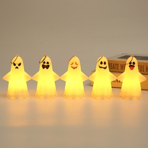 Wholesale Mini Ghost Wooden Battery Operated <b>LED</b> Hanging <b>Lights</b> <b>Night</b> Lamp Indoor Thanksgiving Holiday Decoration - Product Image 1