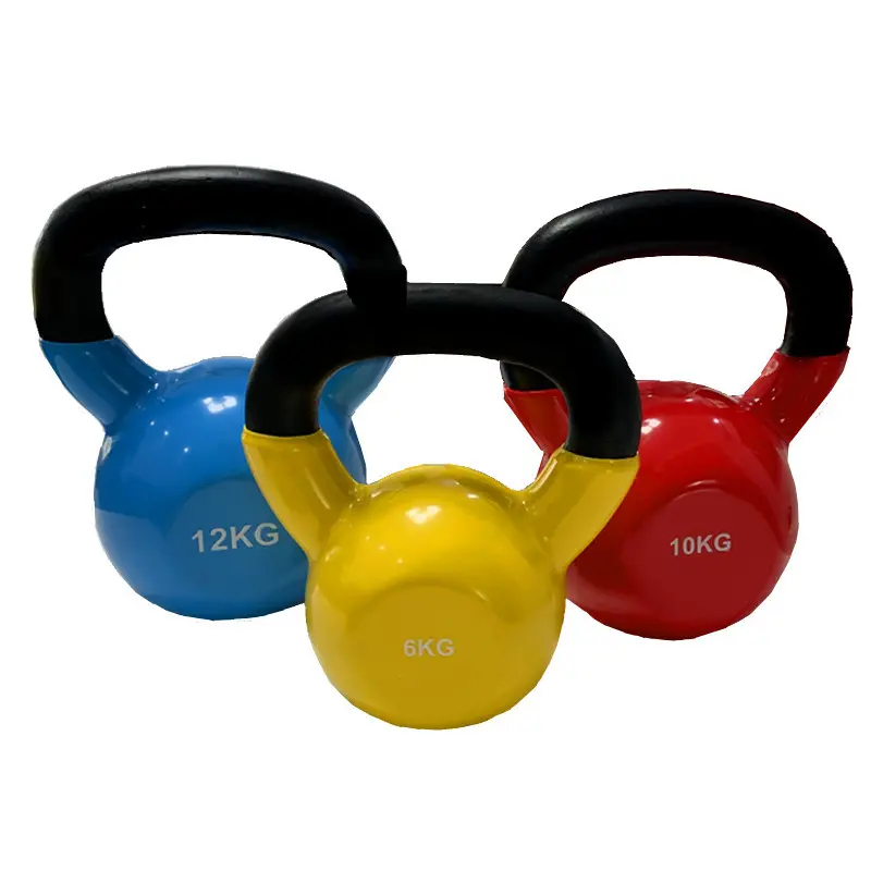 Macchina per attrezzature da palestra kettlebell da competizione in uretano rivestito in PU con manico antiruggine